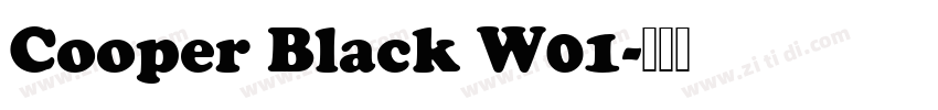 Cooper Black W01字体转换